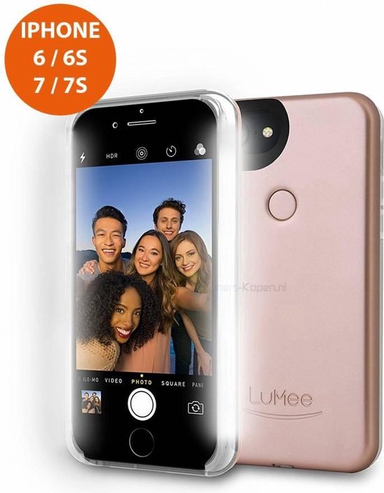 Alsjeblieft kijk vangst erven Lumee TWO Selfie case Hoesje ROSE GOUD Iphone 6 / 6S / 7 / 7S LED  verlichting | bol.com
