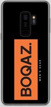BOQAZ. Samsung Galaxy S9 Plus hoesje - Labelized Collection - Orange print BOQAZ