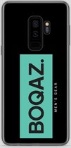 BOQAZ. Samsung Galaxy S9 Plus hoesje - Labelized Collection - Turquoise print BOQAZ