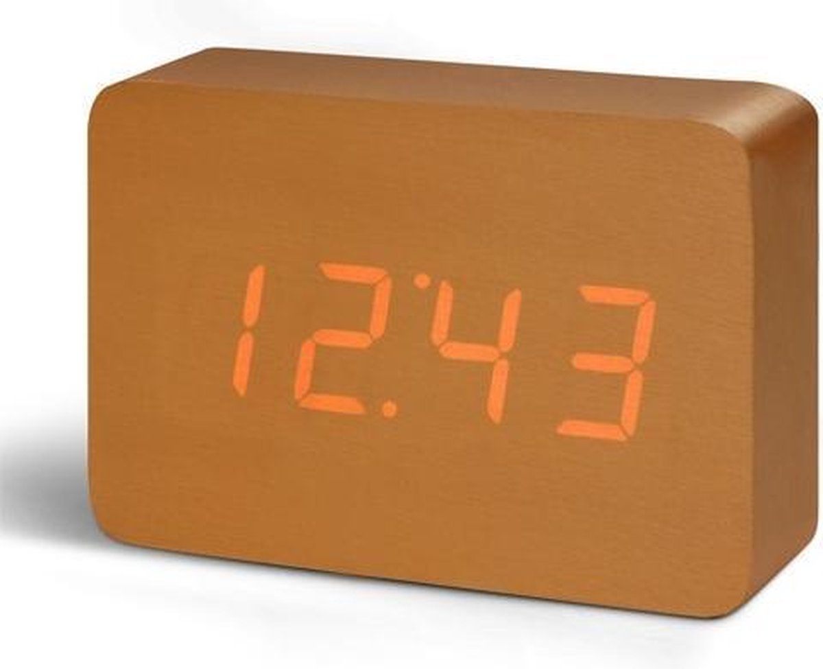 Gingko Wekker - Alarmklok Brick Click Clock koper - oplaadbaar