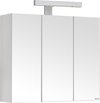 Allibert toiletkast PIAN'O - 3 spiegeldeuren - gemelamineerd hout - wit - 1 VDE (conform NED) stopcontact - 1 verlichtingsschakelaar - 60 cm breed