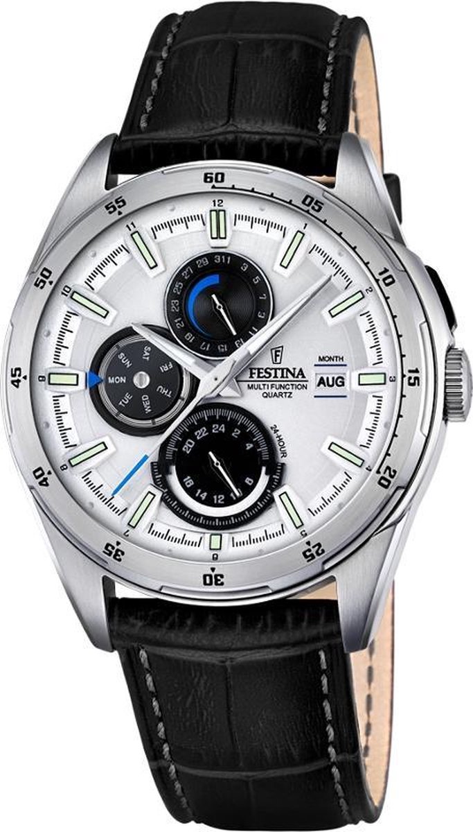 Festina F16877-1 Multifunction - Horloge- Staal - Zilverkleurig - 42 mm