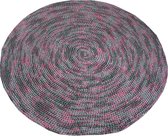Poefenzo - Gehaakt Vloerkleed Gemeleerd roze/ beige - Polyester -  150 centimeter