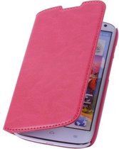 Bestcases Fuchsia Map Case Book Cover Hoesje Huawei Ascend P6