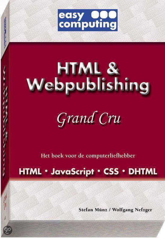 Cover van het boek 'HTML & webpublishing grand cru'