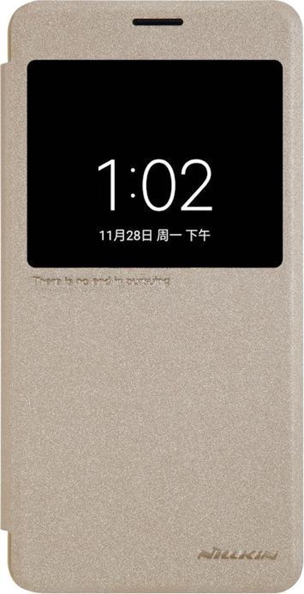 Nillkin New Sparkle S-View Book Case voor Xiaomi Note 2 - Goud