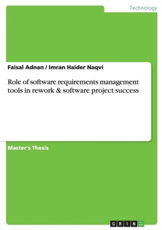 Role of software requirements management tools in rework & s ... - cover