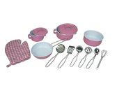Playwood - Tin pan set pink - 13 pièces jouet pan set en étain