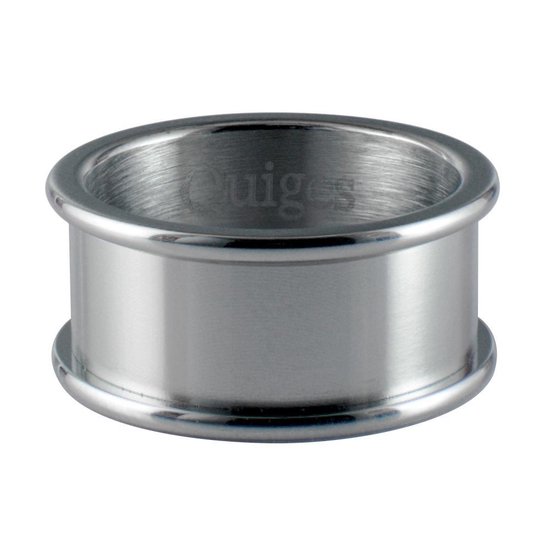 Quiges Stapelring Ring - Basisring  - Dames - RVS zilverkleurig - Maat 19.5 - Hoogte 8mm