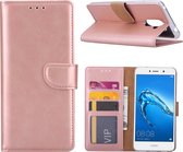 Xssive Hoesje Voor Huawei Y7 Prime Book Case - geschikt voor 3 pasjes - Rose Goud