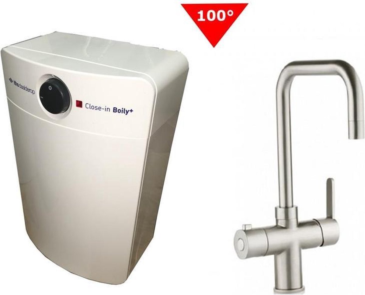 Itho Daalderop set boiler 10L + 3 in 1 kraan RVS vierkant | bol.com