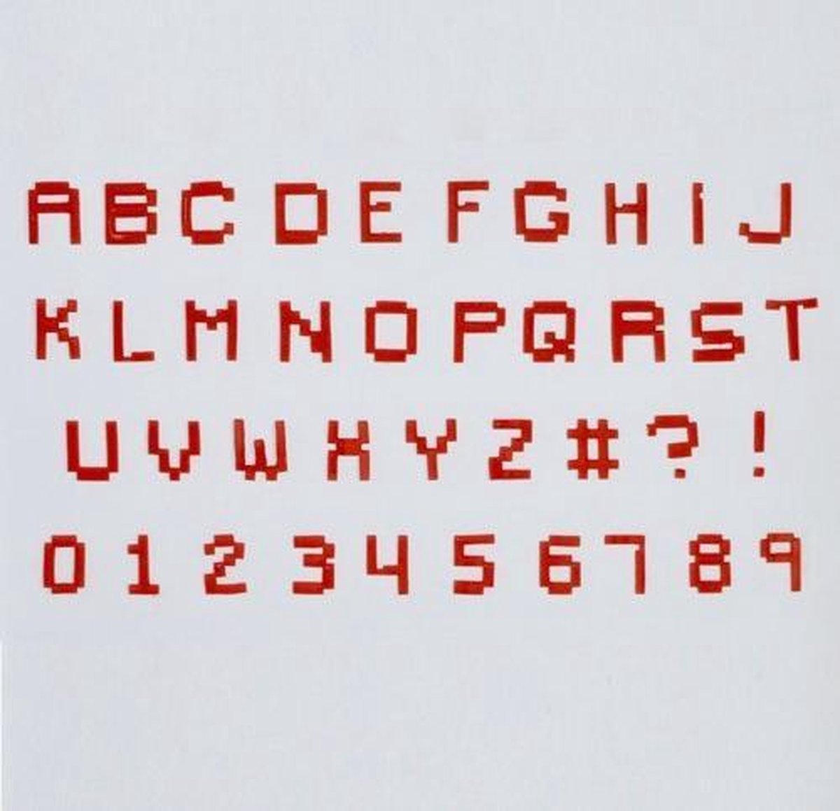 FMM Alphabet & Numbers Tappits Pixel Upper Case