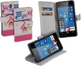 Uiltjes design TPU bookcase Smartphonehoesje voor Microsoft Lumia 650 wallet case