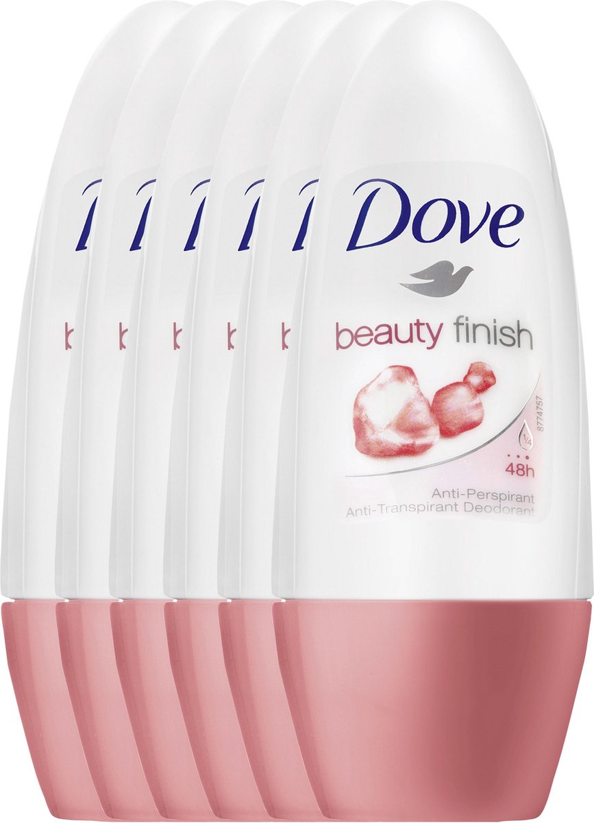 Goedkoopste Dove Beauty Finish Women - 6 x 50 ml - Deodorant Roller - Voordeelverpakking