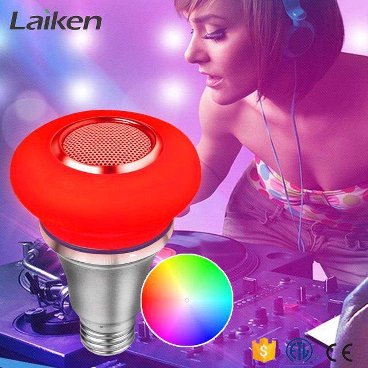 SMART APP CONTROLLED MUSIC LEDLAMP 5W RGB+ 3W BLUETOOTH