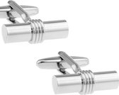 Amanto Manchetknopen Armaan - 316L Staal - Klassiek - 8x20.5mm