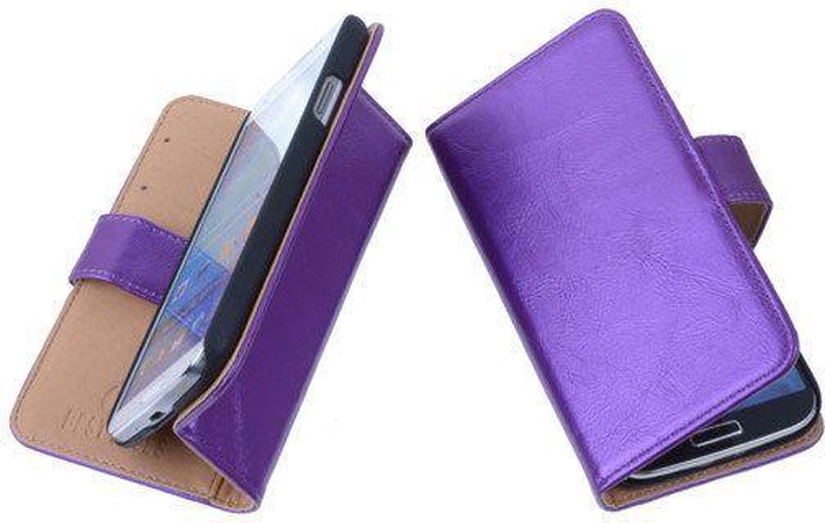 PU Leder Paars Huawei Ascend G630 Book/Wallet case/case Telefoonhoesje