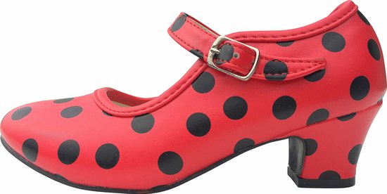 Spaanse schoenen rood zwart maat 32 – valt als maat 30 (binnenmaat 20 cm)  bij jurk | bol.com