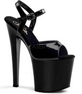 Pleaser Sandaal met enkelband, Paaldans schoenen -39 Shoes- TABOO-709 Paaldans schoenen Zwart