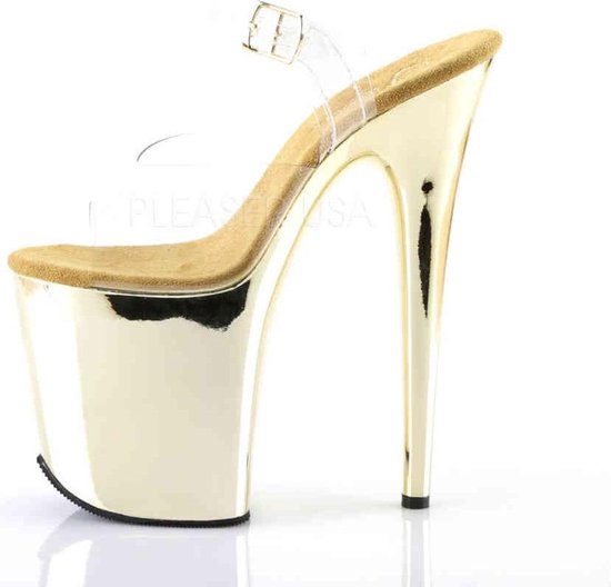 Pleaser Sandale avec bride à la cheville -39 Chaussures- FLAMINGO-808 US 9 Doré