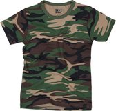101 INC - Kids t-shirt camo (kleur: Woodland / maat: 98-104)