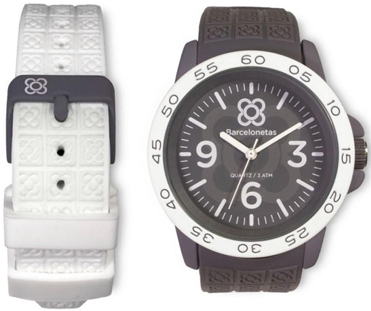Barcelonetas fun gray-white W02GY Unisex Quartz horloge