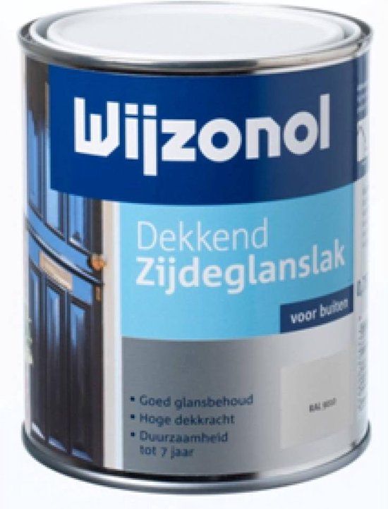 Blik Wijzonol dekkende zijdeglanslak voor buiten, RAL 9009.