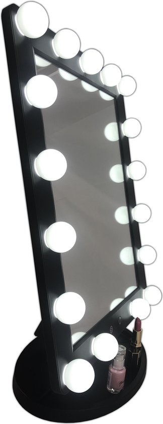 Grote verlichte spiegel LED hollywood spiegel 3x licht stand - dim