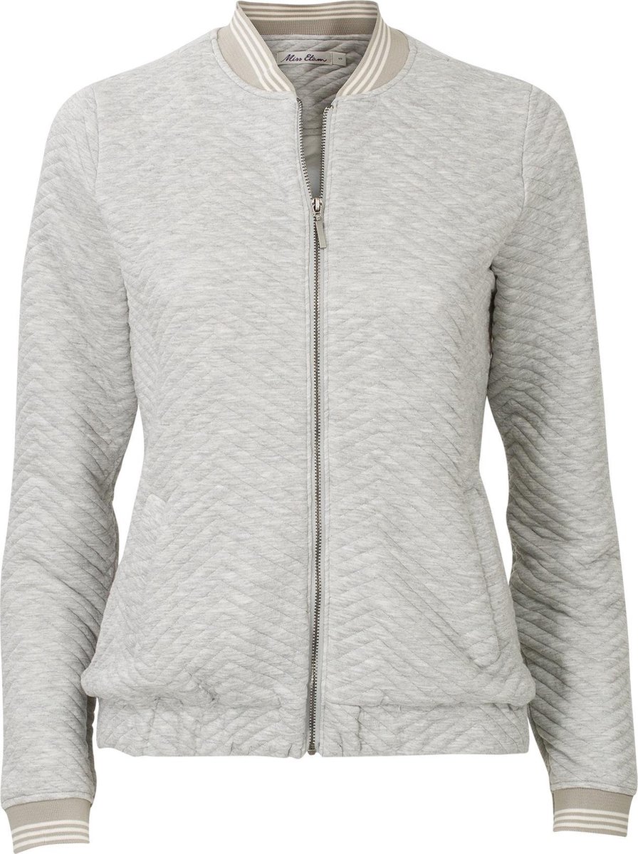 voorstel Conform maat Miss Etam Sportjas Re Blazer tricot - Licht Grijs mel - XL | bol.com