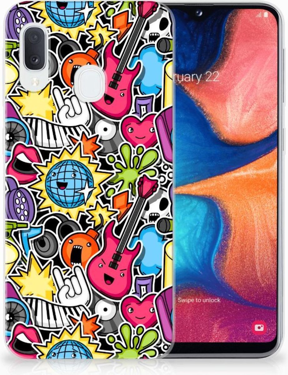 Samsung Galaxy A20e Silicone Back Cover Punk Rock