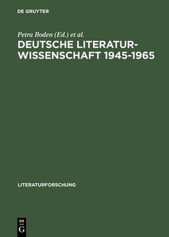 Deutsche Literaturwissenschaft 1945 - 1965