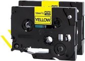 2x Tape adhésif Compatible TZe-631 / TZ-631 Zwart sur jaune (12 mm x 8 m) | pour Printer étiquettes Brother P-Touch PT-1280SP, PT-1280SR, PT-1280VP, PT-128AF, PT-1290, PT-1290RS