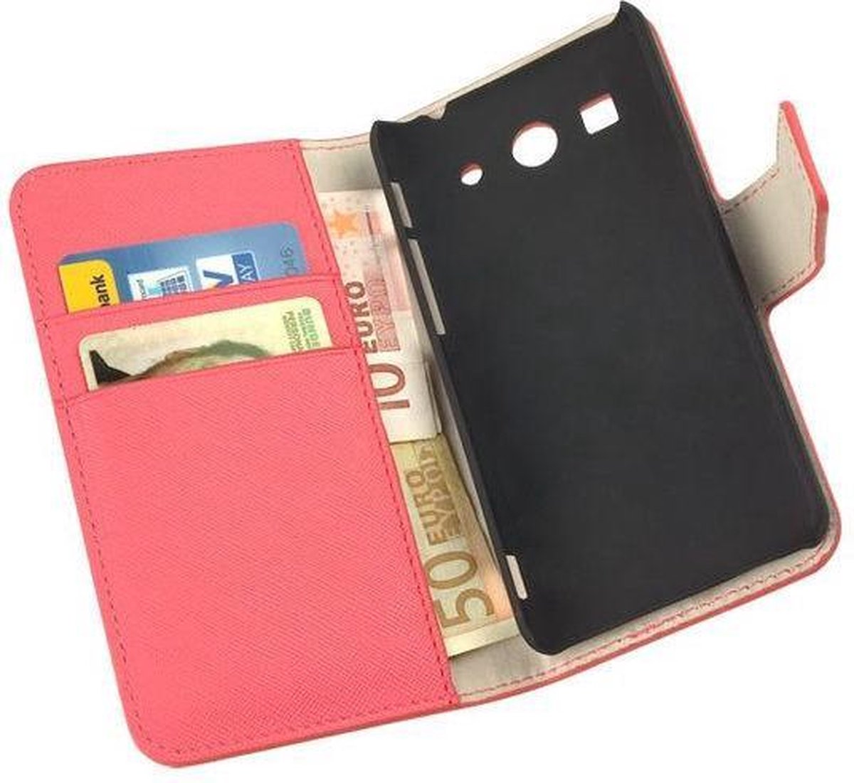 HC Bookcase Flip Wallet Telefoonhoesje - Huawei Ascend G525 Roze
