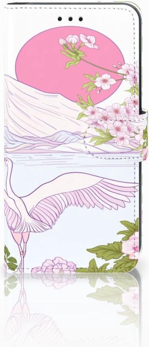 Boekhoesje voor Xiaomi Mi A2 Lite Telefoonhoesje met Pasjes Bird Standing