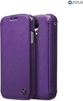 Zuiver leren Zenus hoesje voor Samsung Galaxy S4 Prestige Minimal Diary Series - Purple