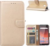 Xssive Hoesje voor Nokia 1 Plus - Book Case - Goud