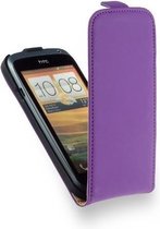 HC Leder Flip case case Telefoonhoesje - BlackBerry Z10 Lila/Paars