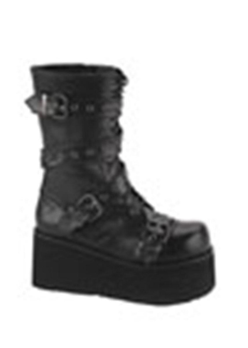 DemoniaCult - TRASHVILLE-205 Plateau Laarzen - US 8 - 40 Shoes - Zwart
