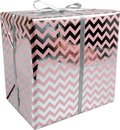 LOVLY® Cadeaupapier, 50cm, 200m, 60gr/m², Chevron, roze