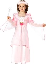 Prinsessenjurk Roze Roosje Luxe - maat 140