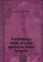 Preliminary table of solar spectrum wave-lengths