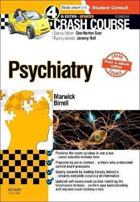 Crash Course Psychiatry Updated Print + E-Book Edition - cover