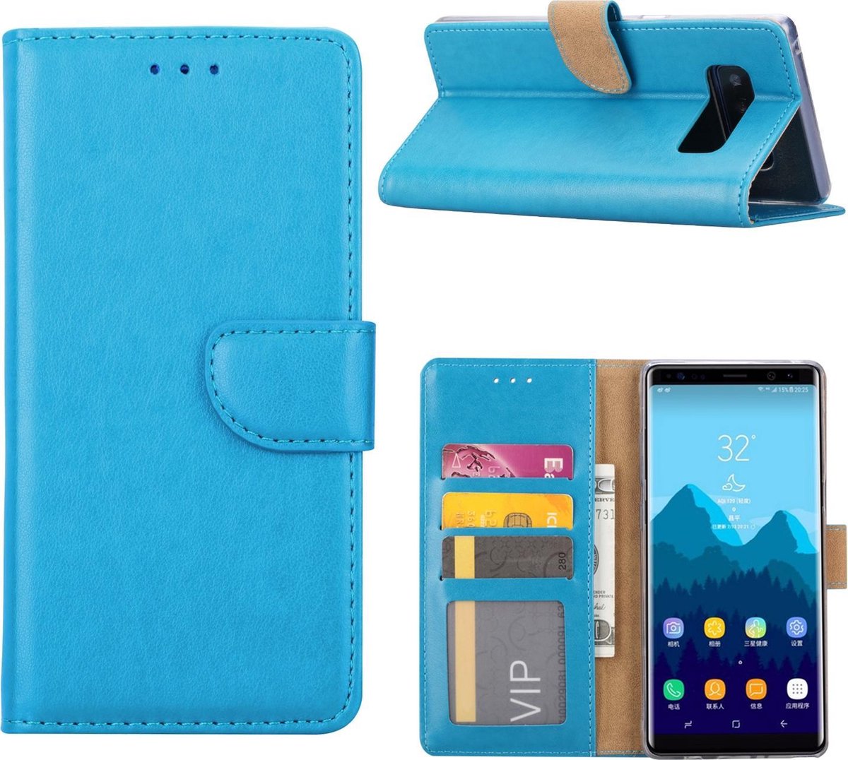 Boekmodel Hoesje Samsung Galaxy Note 8 - Turquoise