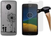 MP Case glasfolie tempered screen protector gehard glas voor Motorola Moto G5 + Gratis Love TPU case hoesje voor Motorola Moto G5