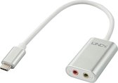 Lindy 42711 tussenstuk voor kabels USB 2 x 3,5 Wit