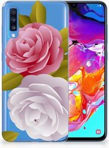 Geschikt voor Samsung Galaxy A70 TPU-siliconen Hoesje Roses