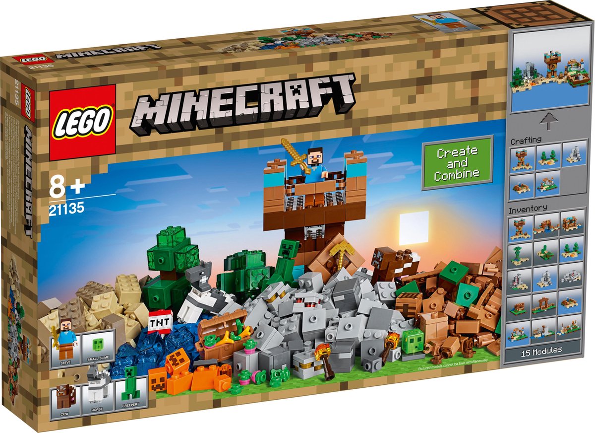 LEGO Minecraft De Crafting-box 2.0 - 21135 | bol.com