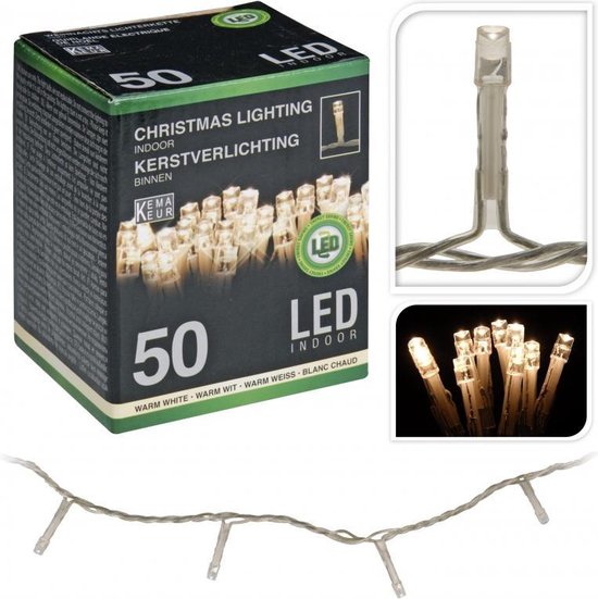 50 LED-lampjes - Warm Wit - 5 m | bol.com