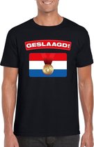 Geslaagd vlag t-shirt zwart heren 2XL