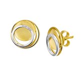The Jewelry Collection Oorknoppen Diamant 0.02ct (2x0.01ct) H Si - Bicolor Goud